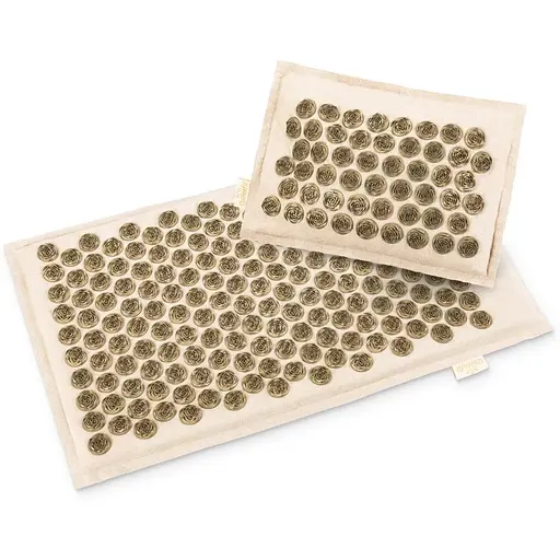 Коврик акупунктурный с подушкой Gymtek Queenfit беж