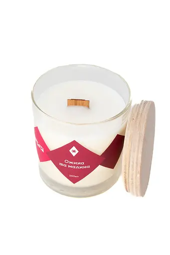 Свічка Ожина-малина 250 мл 30 год Стандартні Соєвий віск - фото 2
