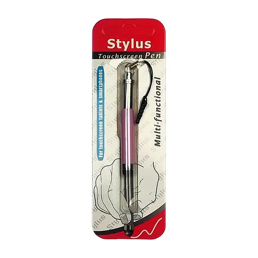 Стилус-брелок ємнісний, висувний, світло-рожевий - фото 4