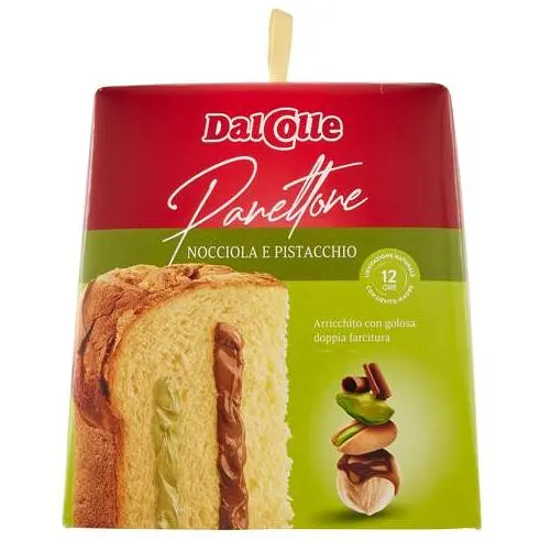 Кекс Dal Colle Panettone Nocilla e Pistacchio с шоколадно-фисташковым кремом 750 г - фото 2