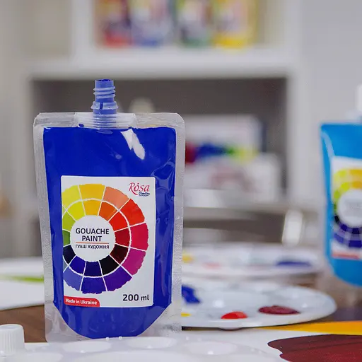 Краска Гуашевая Белила Титановые (901) 200 мл Rosa Studio - фото 4