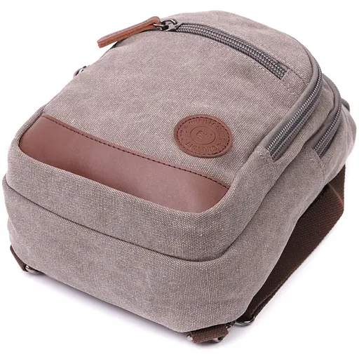 Мужская текстильная сумка через плечо с уплотненной спинкой Vintage 19,5х29х8 см sum0028973 - фото 5