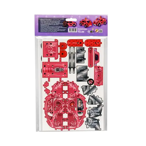 Деревянный 3D конструктор Turbo Princess PuzzleOk Puz-00969 70 деталей - фото 3