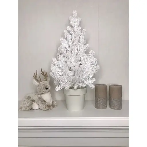 Елка Hvoya Traditional литая в горшке 50 см белая новинка - фото 5