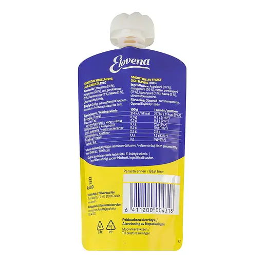 Смузи Elovena персик и банан 120 мл  - фото 2