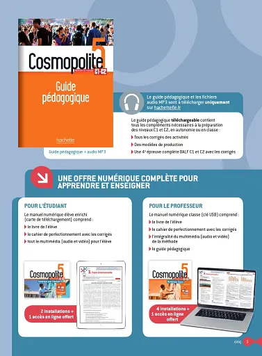 Cosmopolite 5 - Pack Livre de l'élève + Version numérique (C1-C2) - фото 5