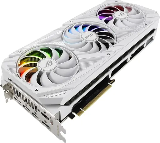 Відеокарта ASUS RTX 3080 10Gb ROG Strix White OC V2 LHR (ROG-STRIX-RTX3080-O10G-WHITE-V2) (GDDR6X, 320 bit, PCI-E v4.0 x16) Б/в - фото 7