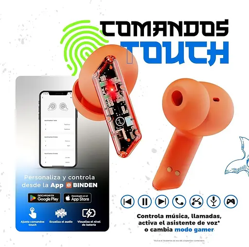 Беспроводные игровые наушники X8 с шумоподавлением оранжевый - фото 7