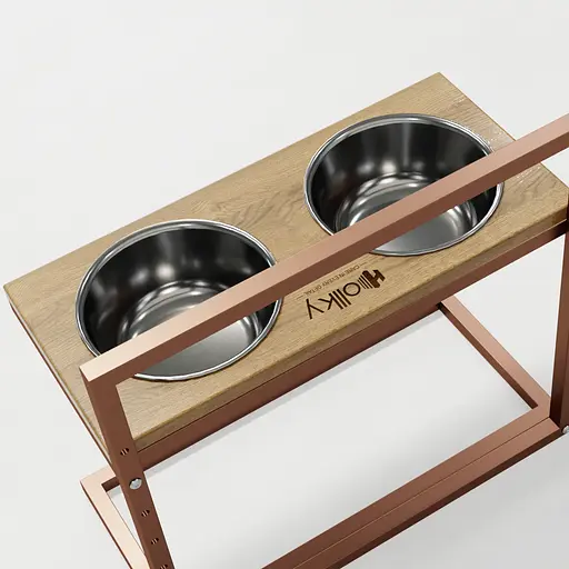 Hollky Flex L — регулируемые миски на подставке для больших собак (2 × 1.8 л) - фото 5