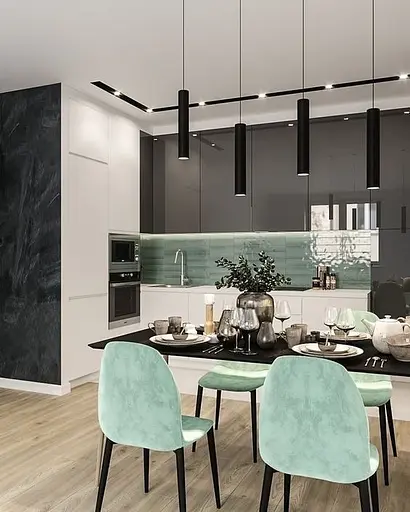 Подвесной светильник в черном корпусе 34х8 см мощностью 20W | Line F | Арт. LP20W BK - фото 1