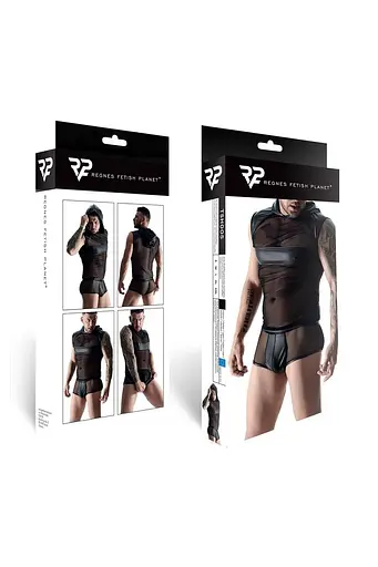 Чоловіча футболка з капюшоном Regnes Fetish Planet XL (чорний) - фото 12