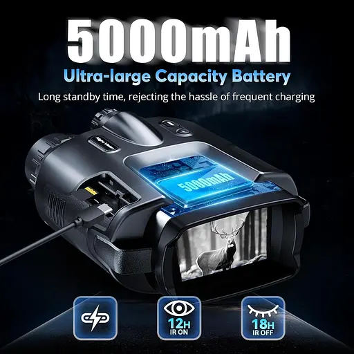 Бінокль нічного бачення 4K 3-дюймовий HD з 8-кратним цифровим зумом - фото 3