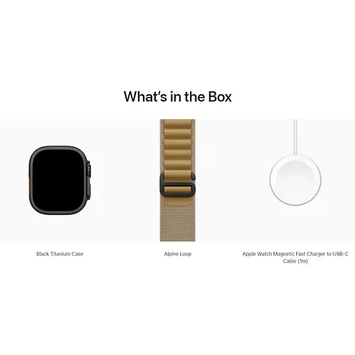 Смарт-часы Apple Watch Ultra 2 49mm Black Titanium Case with Tan Alpine Loop Small (MYTF3+MYQ03) [114896] - фото 4