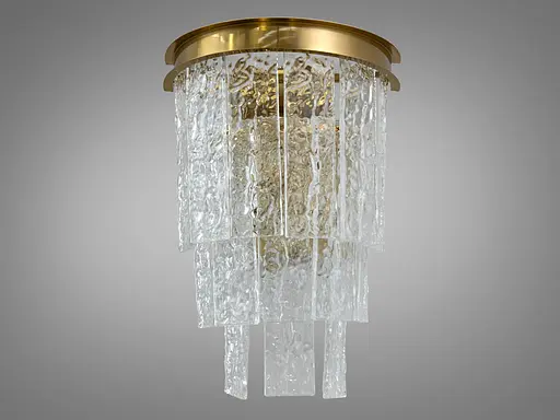 Класичне бра з кришталю на дві лампи, бронзового кольору - фото 1