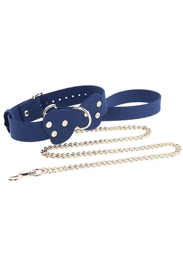Нашийник з повідцем Taboom Silicone Supreme Collar and Leash синій - фото 6