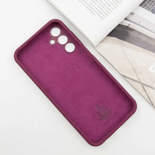 Чохол Lakshmi Silicone Cover Full Camera AAA with Logo для Samsung Galaxy S24+ Бордовий/Plum - фото 3