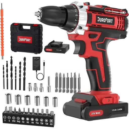 Акумуляторний дриль-шуруповерт DuroFort 21 В