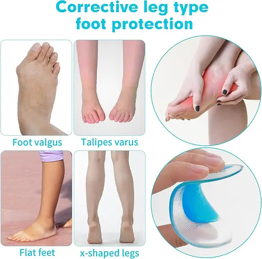 WLLHYF 3 пары гелевых прокладок для поддержки арки, клейкие силиконовые ортопедические стельки, амортизация, вставки для обуви - фото 4