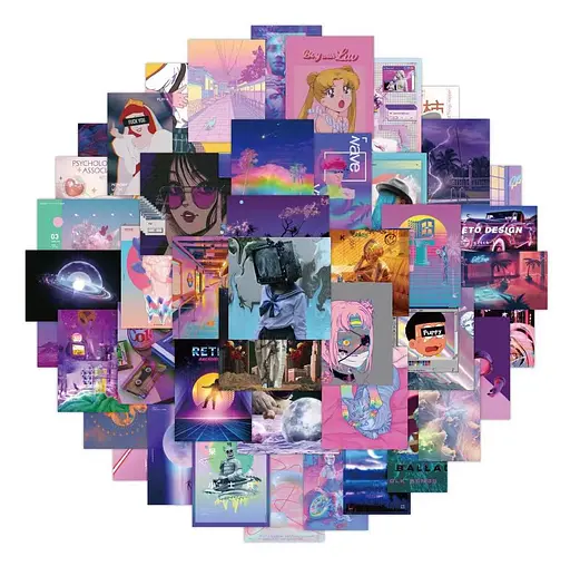 Стікерпак Космічні мрії Набір наклейок GeekLand Cosmic dreams 50 штук - фото 1