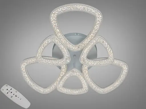 Стельова LED люстра з пультом біла 75W 6 модулів - фото 1