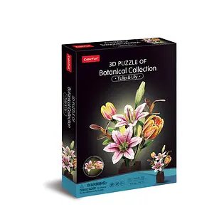 Тривимірна головоломка-конструктор Cubic Fun серії Букет квітів Лілії і тюльпани (P871h) - фото 2