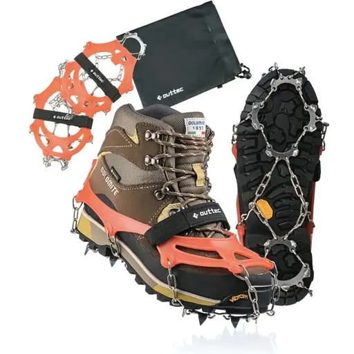 Ледоступы Outtec р.L (41-45) с ремешком оранжевый - фото 2