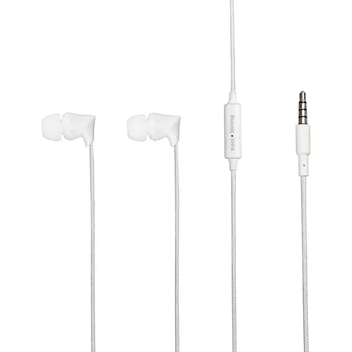 Провідні навушники Koni strong with mic KS-341, 3.5mm, 1.2m, white