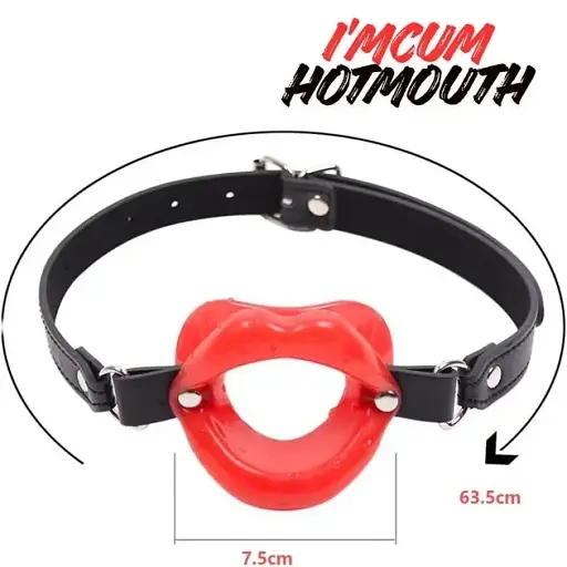 Кляп I’MCUM HotMouth для рольових ігор Чорно-червоний (IM-SM209) - фото 3