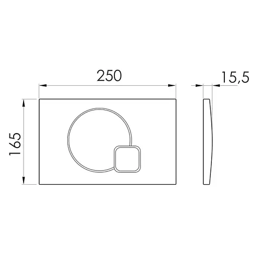 Кнопка змиву Imprese i7115PB чорний матовий soft-touch - фото 2