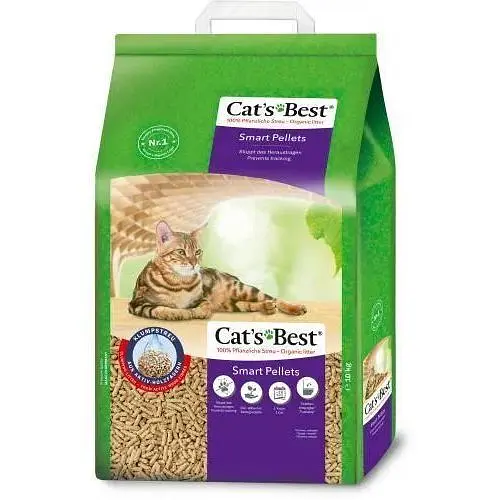 Наполнитель Cat’s Best Smart Pellets для кошачьего туалета деревянный 20л/10кг - фото 1