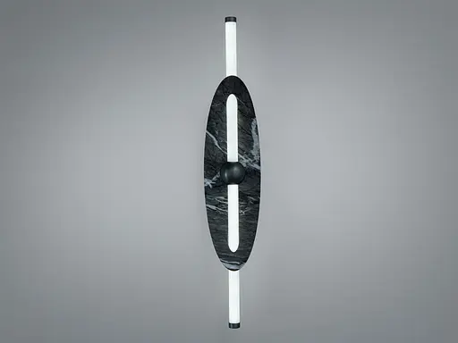 Настінне LED бра Romin 9 Вт чорне з мармуром - фото 2