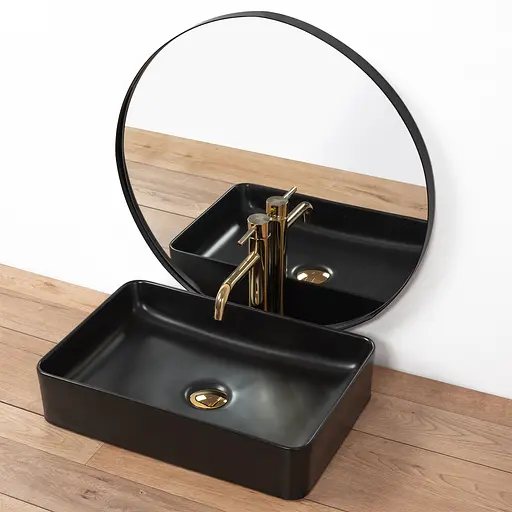 Умивальник Rea Avia black mat накладний чорний матовий REA-U0843, Чорний матовий - фото 2