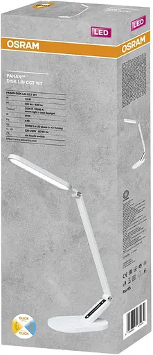 Настільна лампа OSRAM Panan DISK LIN 10W 3000К 4000К 6500К з димером Білий (4099854363764) - фото 2