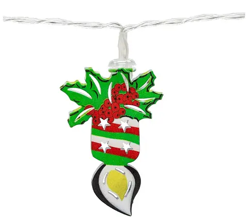 Гирлянда Chomik Новогодние атрибуты 10LED теплый белый на батарейках (LED4024) - фото 4