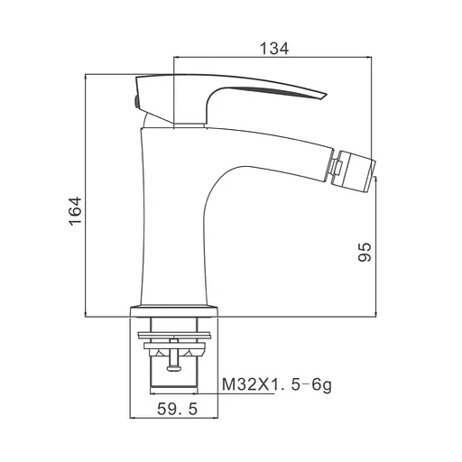 Змішувач для біде Gappo G5007-3 Золотий - фото 6