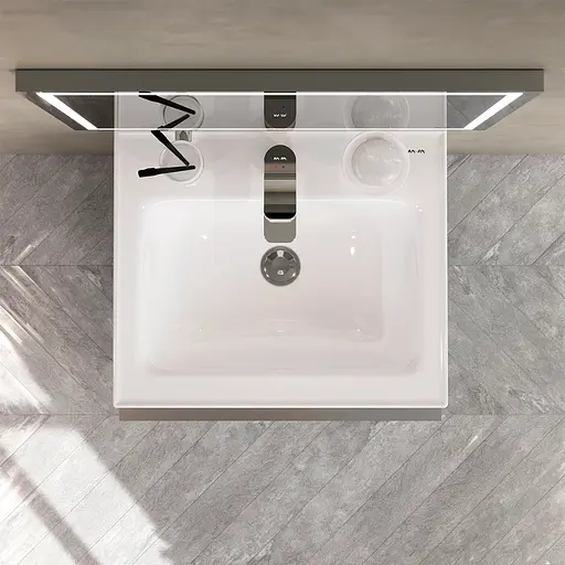 Тумба з умивальником AM.PM X-Joy S підвісна 55 см 2 ящики білий MTA-FHX0552WG-WCC0552WG Білий - фото 9