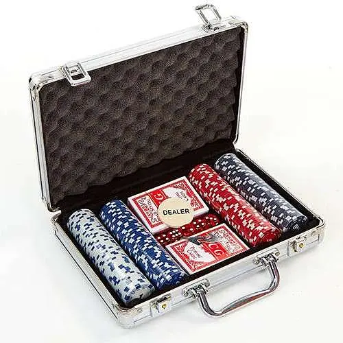 Настольная игра Johnshen Sports Покерный набор 200 фишек по 11,5 г без номинала (алюминиевый кейс) (59204) - фото 2