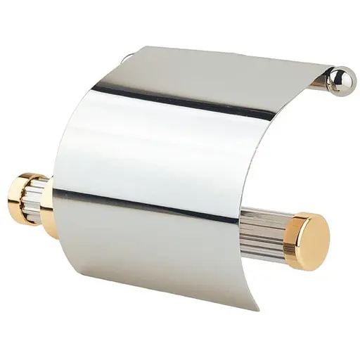 Тримач для туалетного паперу Kugu Maximus 611C&G Золотий - фото 1