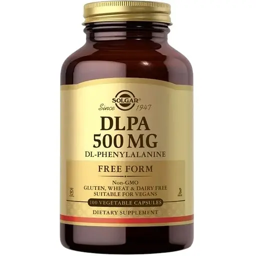 Амінокислота Solgar DLPA 500 mg, 100 вегакапсул