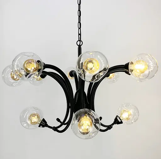 Дизайнерская подвесная люстра с 12 двойными плафонами Line F | Ст. ZL1427/8+4 - фото 7