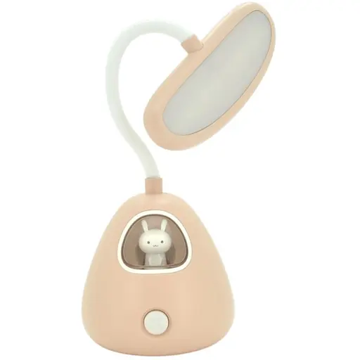 Настільна лампа-нічник Voltronic Rabbit LD-3053 гнучка 3 режими 4.2V 300mAh microUSB 3 години роботи 25 см 200 г Pink Box