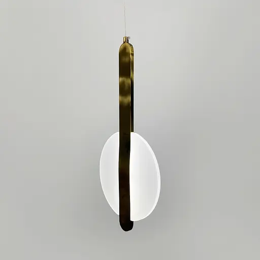 Современный минималистичный подвес в латунном корпусе 42х20 см | Line F | Арт. AA229 AB - фото 5