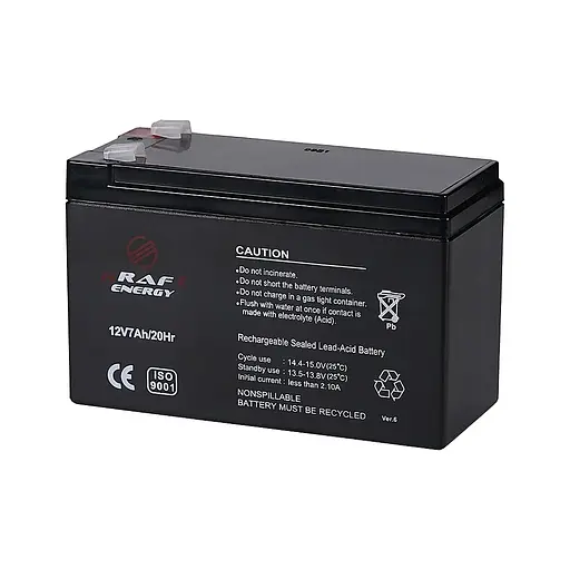 Аккумуляторная батарея 12В 7Ач Kraft 12V7Ah/20Hr F2 AGM свинцово-кислотная (44-00046)