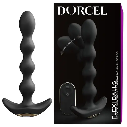 Анальная пробка Dorcel Flexi Balls 18.2 см (чёрный) - фото 3