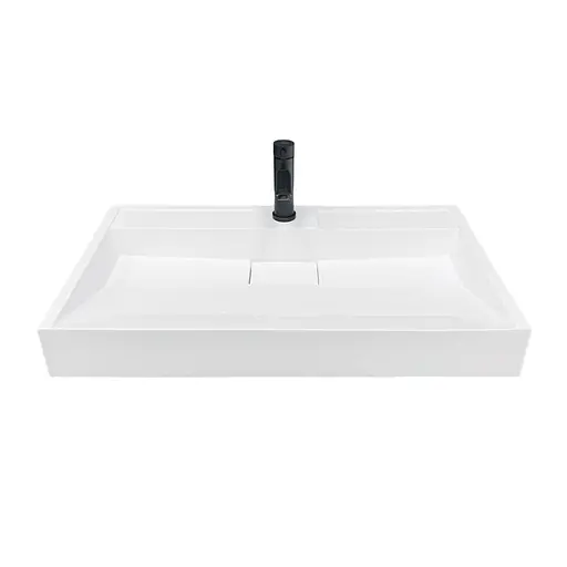 Раковина Adamant умывальник VISION искусственный камень прямоугольная - фото 3