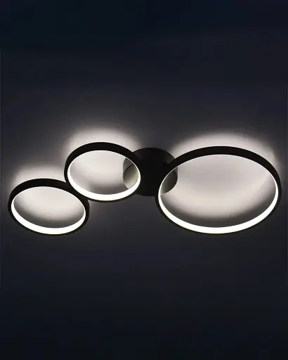 Люстра Goldlux 331014 Flamenco LED 1x33W 4000K 5200Lm IP20 чорна - фото 3