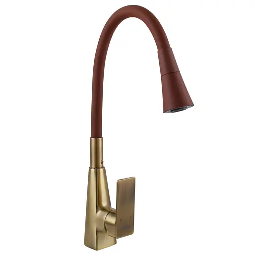 Смеситель для кухни DOMINO Dionis DDD-203SM-BR-R10 бронзовый с душевой насадкой для удобства и стиля