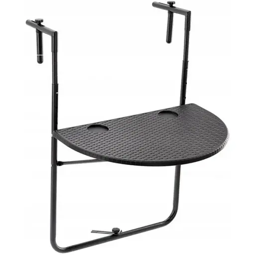 Підвісний столик Chomik Garden Line Mono балконний чорний