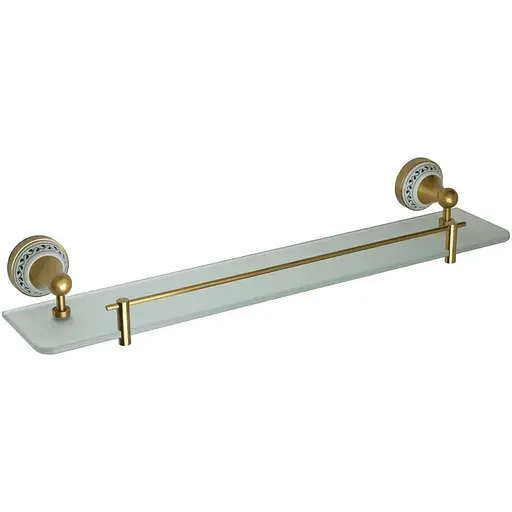 Полка стеклянная Bemeta Kera с бортиком 600 mm 144702247, Белый - фото 1