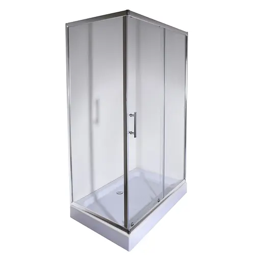 Душевая кабина Bravo Nisa 120Т 000022475, универсальная, прозрачный, матовый хром - фото 3